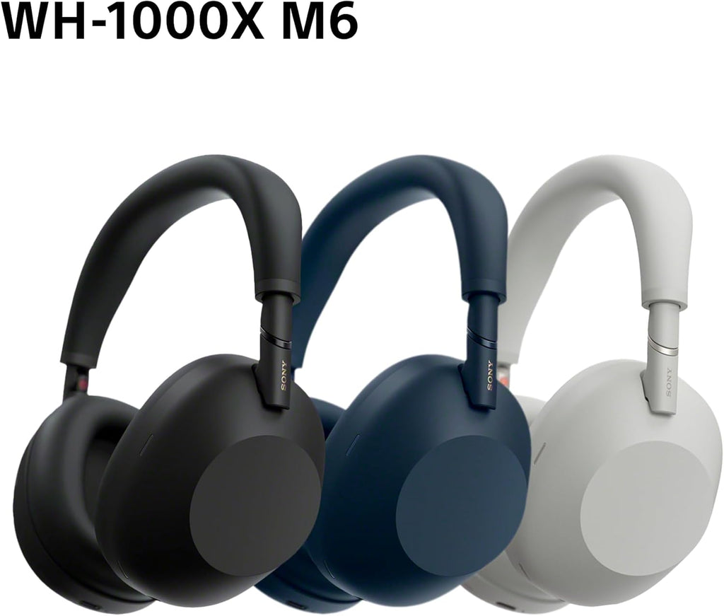 Sony WH-1000XM6 Flagship Noise Cancelling Over-Ear Wireless Bluetooth Headphones, Signature Hi-Res Sound, Ultimate Comfort, Foldable Design, Durable Case, 30 HR Battery, iOS & Android
