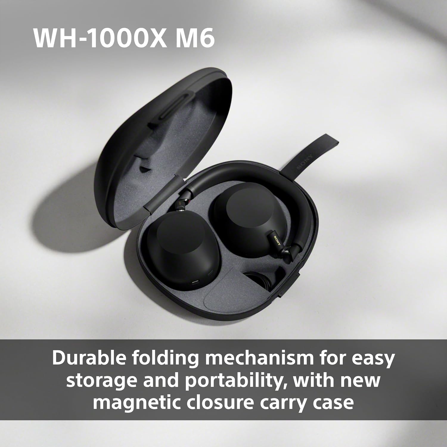 Sony WH-1000XM6 Flagship Noise Cancelling Over-Ear Wireless Bluetooth Headphones, Signature Hi-Res Sound, Ultimate Comfort, Foldable Design, Durable Case, 30 HR Battery, iOS & Android
